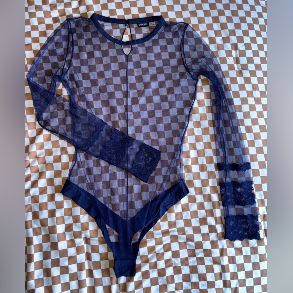 La Perla Midnight Blue Lace Chemise